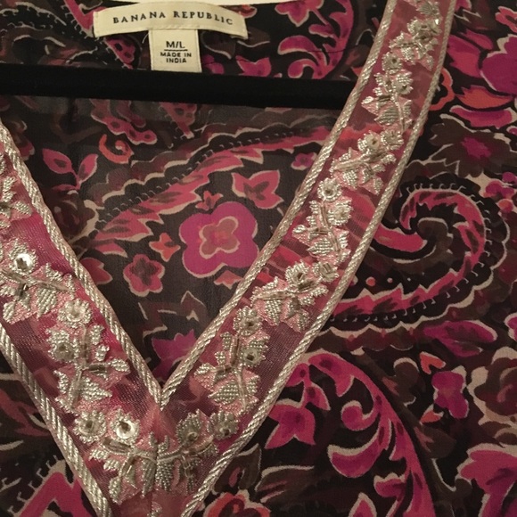 Banana Republic | Boho Paisley Sheer Top - Picture 3 of 6